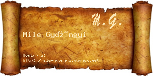 Mile Gyöngyi névjegykártya