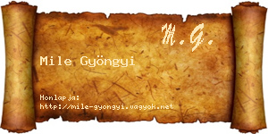 Mile Gyöngyi névjegykártya