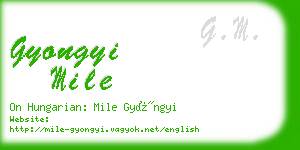 gyongyi mile business card